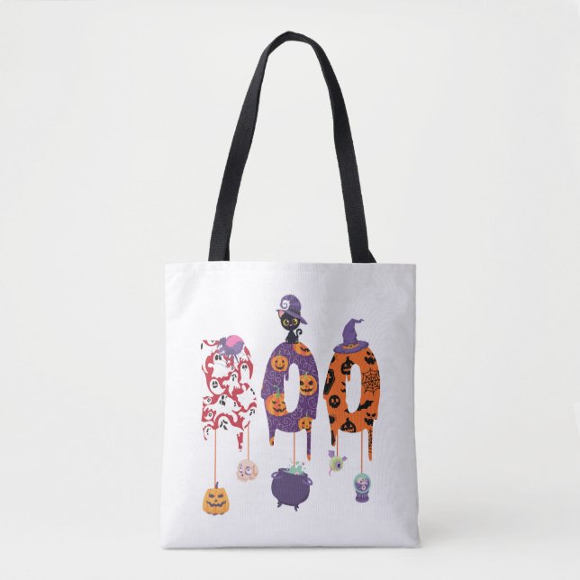 Bolso De Tela ¡Boo! Halloween Halloween Appartal (Anverso)
