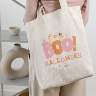 Bolso De Tela Boo Halloween Retro Candy