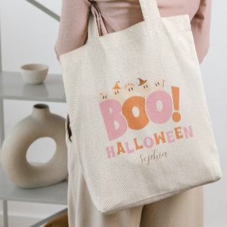 Bolso De Tela Boo Halloween Retro Candy