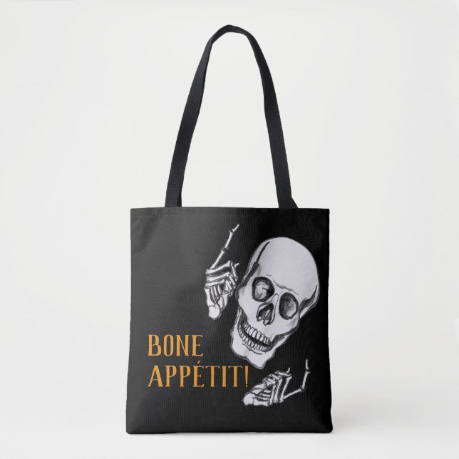 Bolso De Tela Boo Happy Halloween Funny Skull bromeando (Anverso)