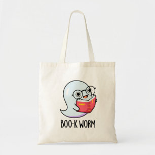 Bolso De Tela Boo-k Worm Funny Halloween Bookworm Ghost Pun