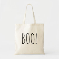 ¡Boo! Niños de Halloween tratan bolso. Tipografía 