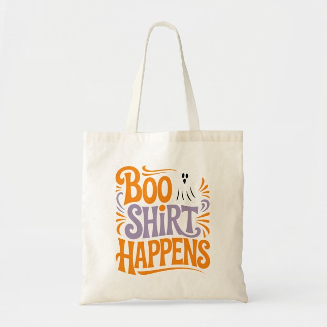 Bolso De Tela Boo Shirt sucede en Halloween (Frente)