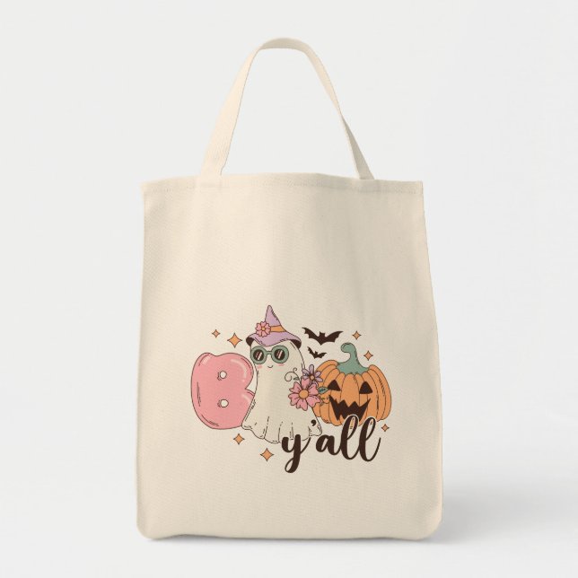 Bolso De Tela Boo Y'All Halloween (Frente)
