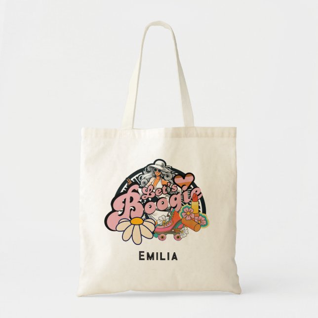 Bolso De Tela Boogie Disco Dancing Bridal Bachelorette (Frente)