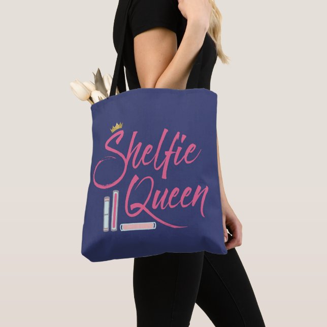 Bolso De Tela Booklover Shelfie Queen Bookish (Detalle)
