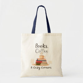 Bolso De Tela Books Coffee & Cozy Corners Tote Bag | Book Lover 