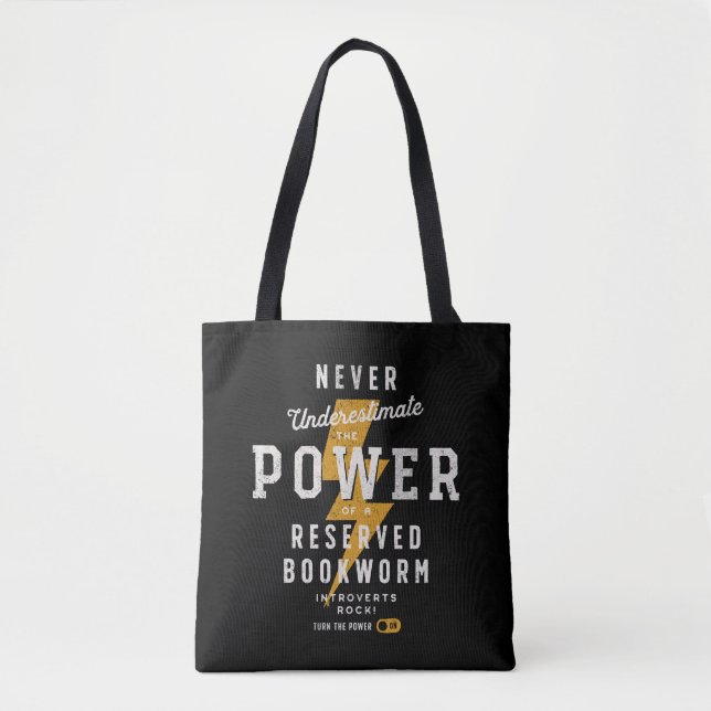 Bolso De Tela Bookworm Power Vintage (Anverso)