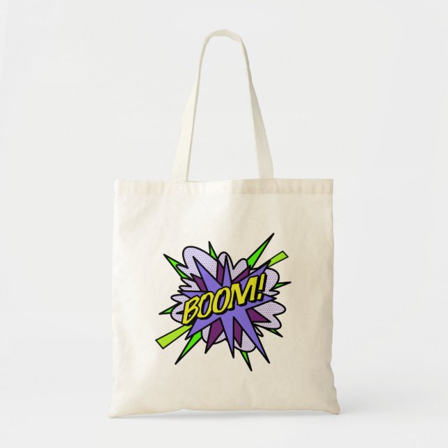 Bolso De Tela BOOM Comic Book Guay Fun moderno (Frente)
