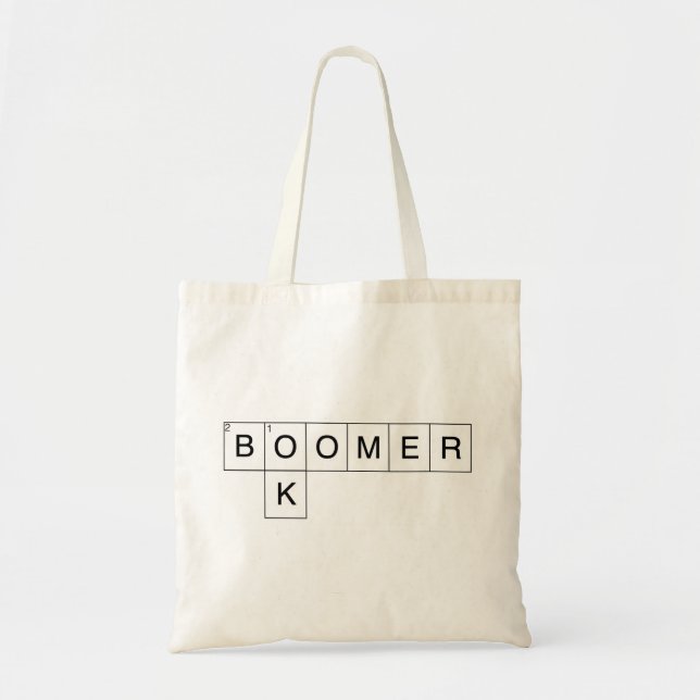 Bolso De Tela BOOMER OK (crucigrama) (Frente)
