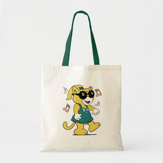 Bolso De Tela Boomi Cats | Baile Kooky (Frente)