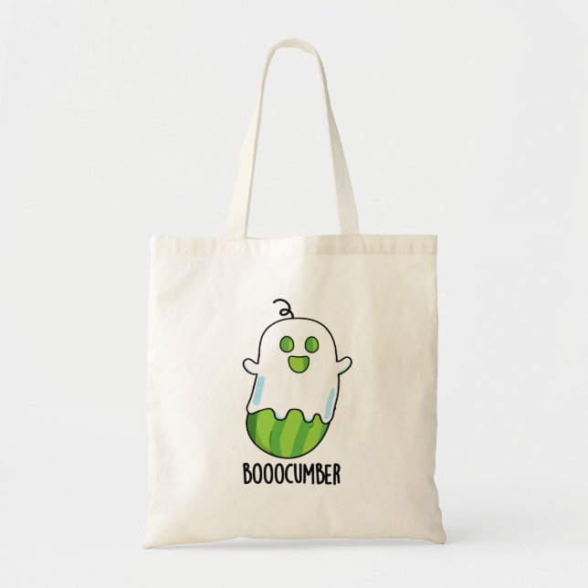 Bolso De Tela Booocumber Funny Ghost Cucumber Pun (Frente)