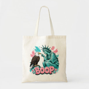 Bolso De Tela Boop – Estatua de la Libertad boopeando a un águil