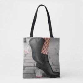 Bolso De Tela Booted & Bold Ankle Boot Tote Bag
