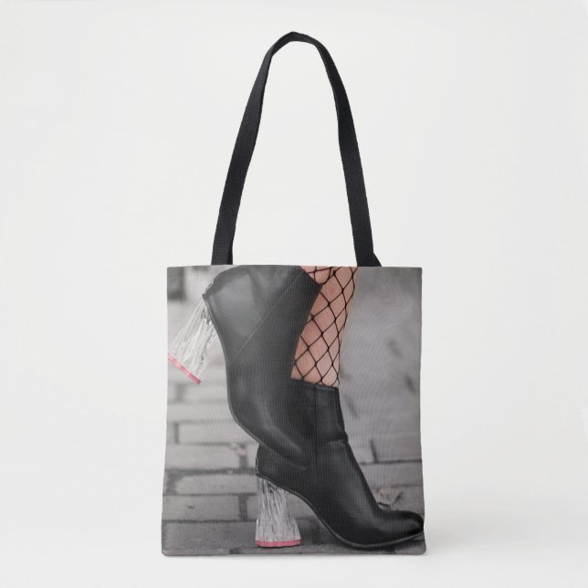 Bolso De Tela Booted & Bold Ankle Boot Tote Bag (Anverso)