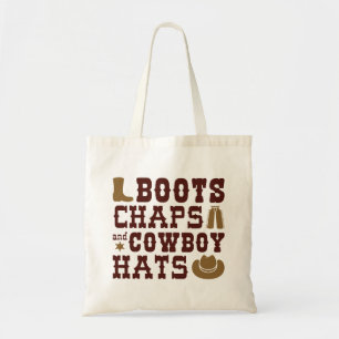 Bolso De Tela Boots Chaps Y Gorras De Vaqueros