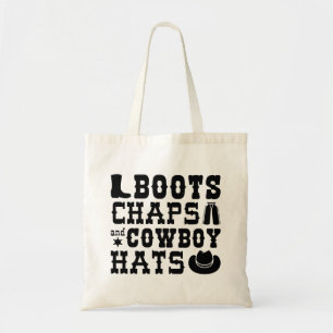 Bolso De Tela Boots Chaps Y Gorras De Vaqueros