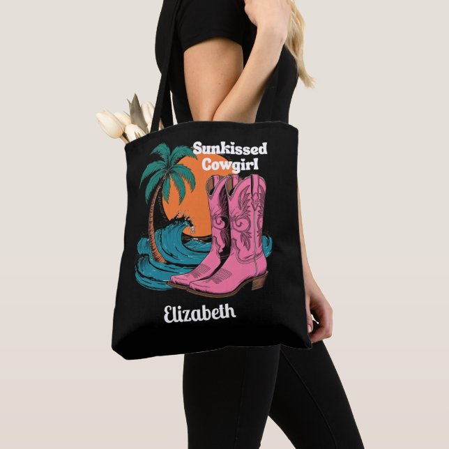 Bolso De Tela Boots Occidentales de Cowgirl besados al sol Guerr (Detalle)