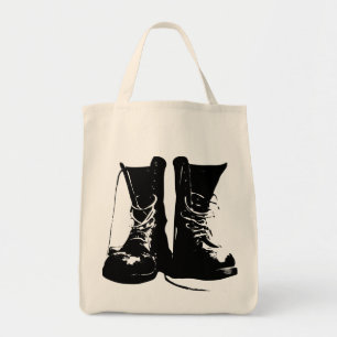 Bolso De Tela Boots (versión negra) Tote de comestibles