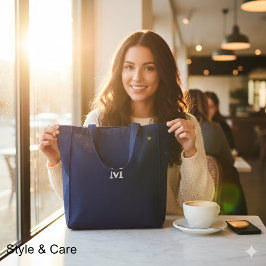 Bolso De Tela Bordado Elegant Custom Monogram Embroidered Tote Bag