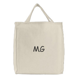 Bolso De Tela Bordado hic Custom Monogram Pattern Embroidered Tote Bag