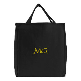 Bolso De Tela Bordado Stylish Custom Monogram Embroidered Tote Bag
