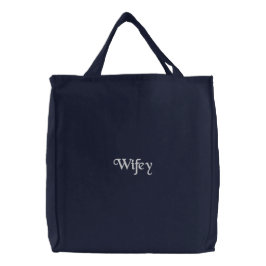 Bolso De Tela Bordado Stylish Wifey Personalized Chic