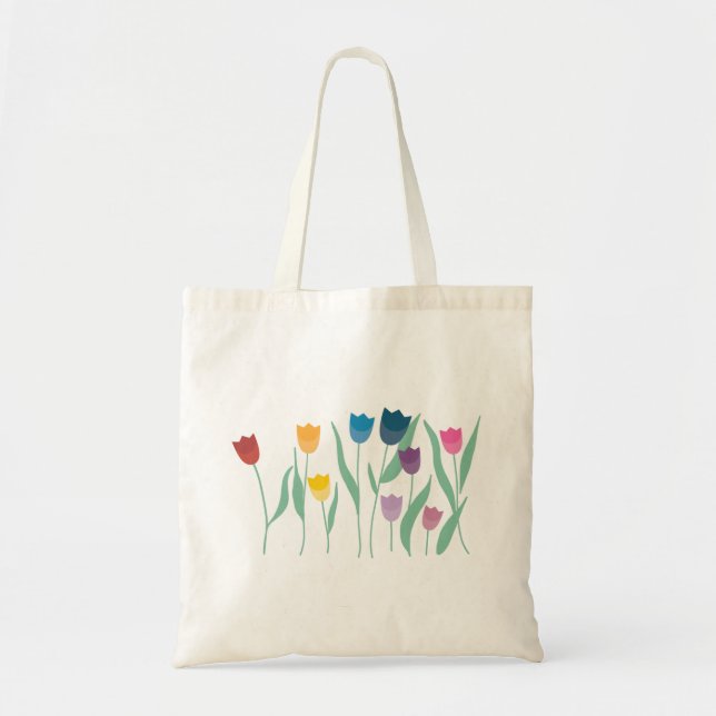 Bolso De Tela Borde de tulipán (Frente)