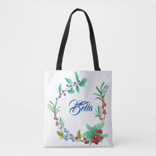 Bolso De Tela Borde floral