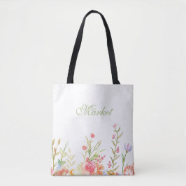 Bolso De Tela Borde floral