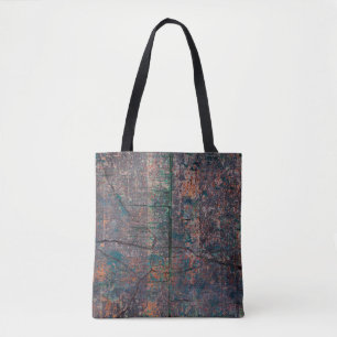 Bolso De Tela Borde multicolor abstracto con fondo abstracto