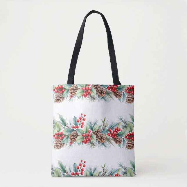 Bolso De Tela Borde Rústico de Acuarela (Anverso)