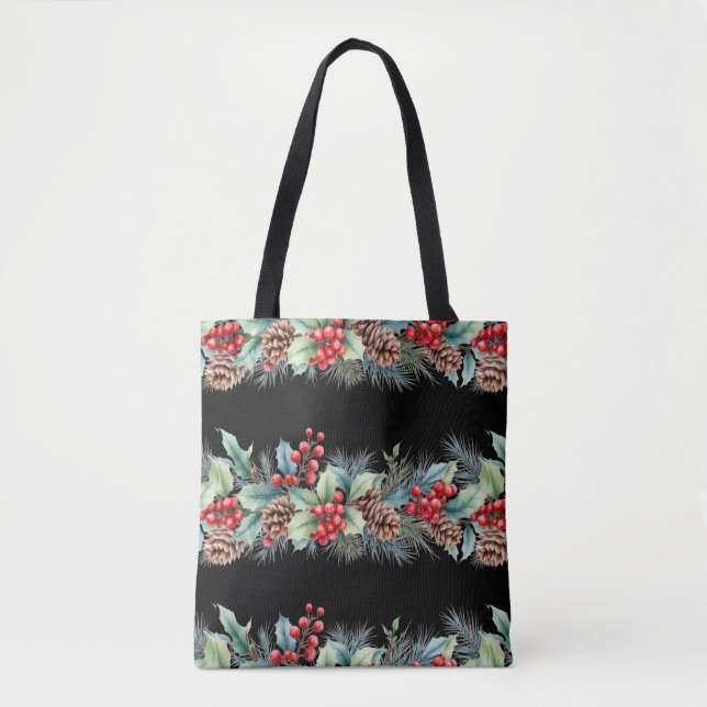 Bolso De Tela Borde Rústico de Acuarela (Anverso)