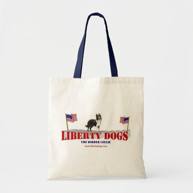 Bolso De Tela Border collie (Frente)