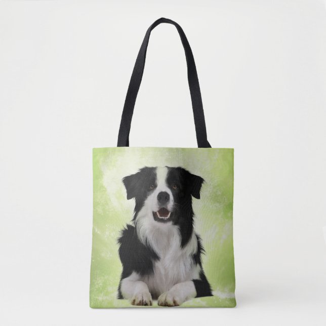 Bolso De Tela Border collie (Anverso)