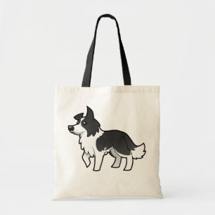 Bolso De Tela Border collie del dibujo animado