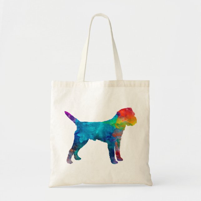 Bolso De Tela Border Terrier in watercolor (Frente)