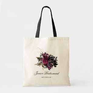 Bolso De Tela Borgoña - Junior Bridesmaid Marsala y Oro
