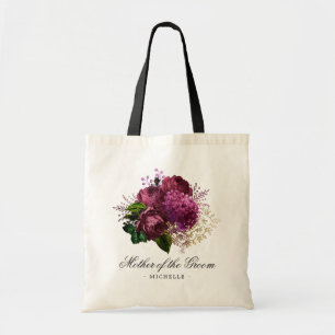 Bolso De Tela Borgoña - Marsala y Oro Madre del Novio