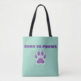 Bolso De Tela Born to Prowl – Magenta Raccoon Paw 