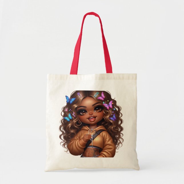 Bolso De Tela Born To Shine CHIBI DOLL (Frente)