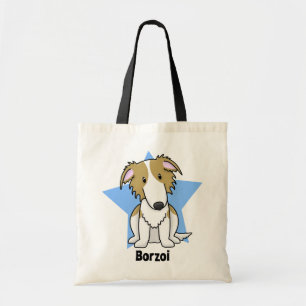 Bolso De Tela Borzoi de la estrella de Kawaii