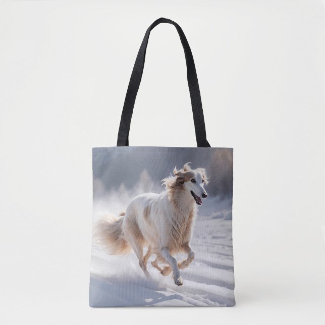 Bolso De Tela Borzoi Elegant Shoulder Tote Bag (Anverso)