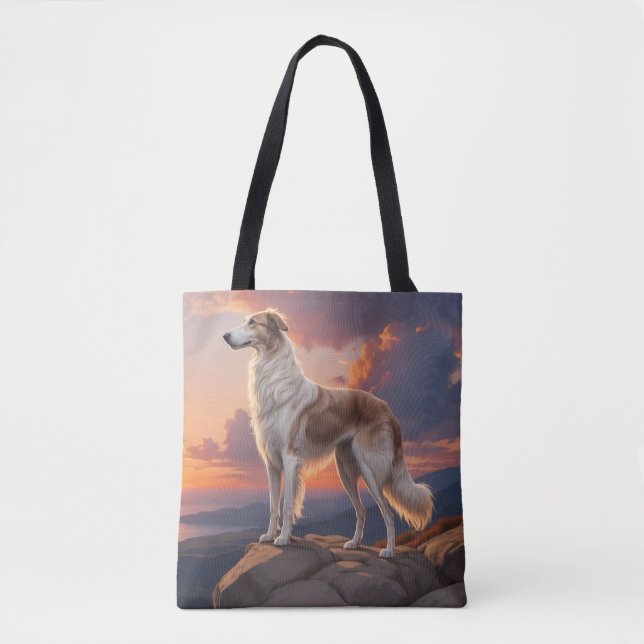 Bolso De Tela Borzoi Elegant Shoulder Tote Bag (Anverso)