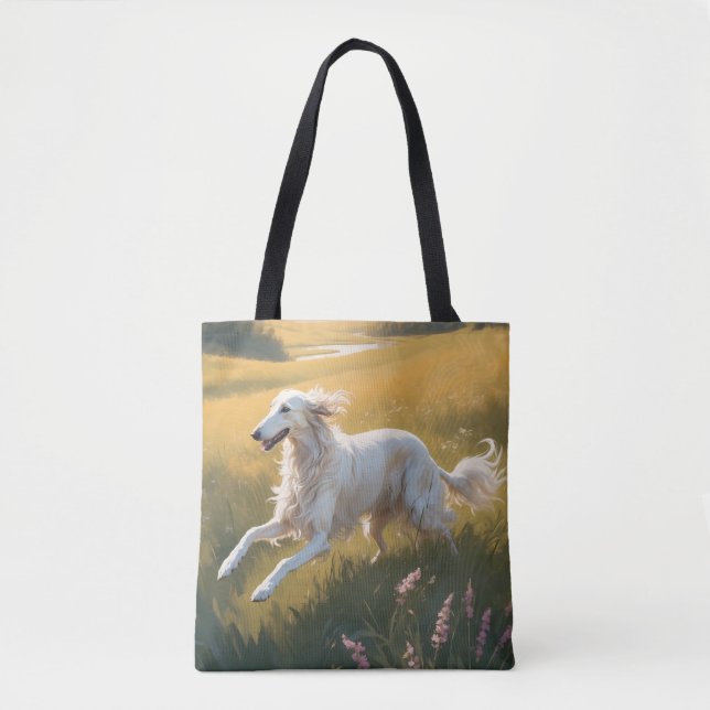 Bolso De Tela Borzoi Elegant Shoulder Tote Bag (Anverso)