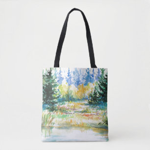 Bolso De Tela Bosque