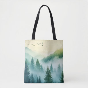 Bolso De Tela Bosque Brumoso