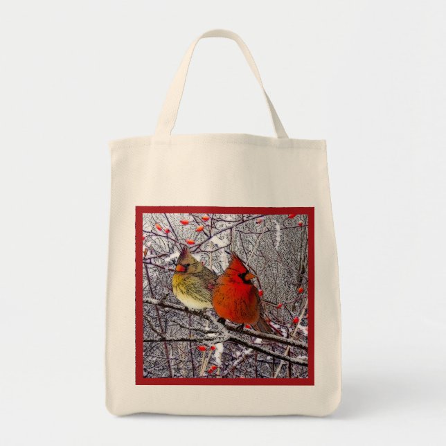 Bolso De Tela Bosque cardinal (Frente)