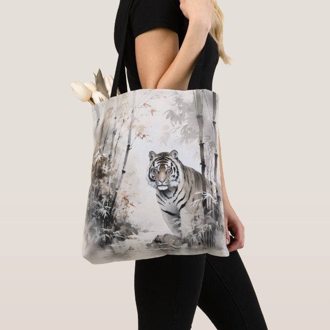 Bolso De Tela Bosque de Bambú del Tigre (Detalle)
