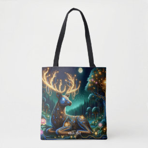Bolso De Tela Bosque de Ciervo Ciberpunk Fantasía Lindo